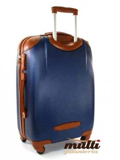 0-Średnia walizka DIELLE 255 B niebieska Blue