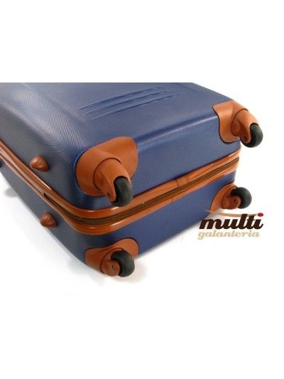  0-Średnia walizka DIELLE 255 B niebieska Blue
