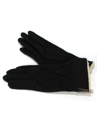 Rękawiczki damskie 462 wełniane czarne